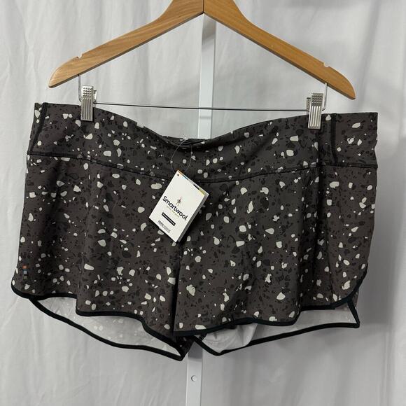 SmartWool Womens XL Merino Sport Lined Running Shorts Black - Picture 1 of 10